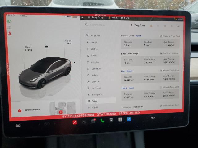 Photo 9 from auction – 2023 TESLA MODEL 3 with VIN 5YJ3E1EAXPF698988