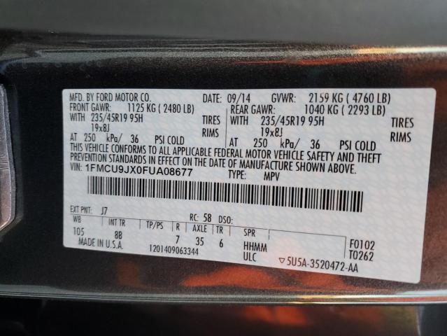 Photo 14 from auction – 2015 FORD ESCAPE TITANIUM with VIN 1FMCU9JX0FUA08677