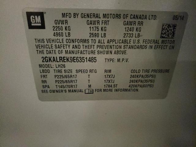 Photo 14 from auction – 2014 GMC TERRAIN SLE with VIN 2GKALREK9E6351485
