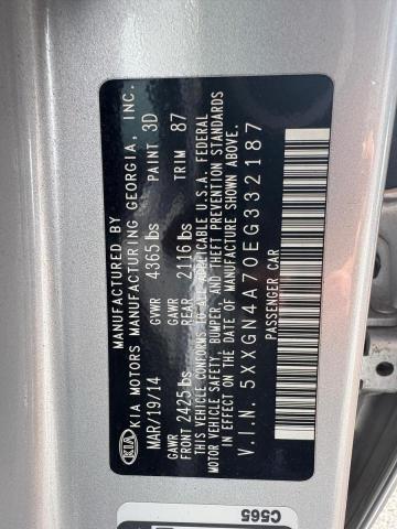 Photo 10 from auction – 2014 KIA OPTIMA EX with VIN 5XXGN4A70EG332187