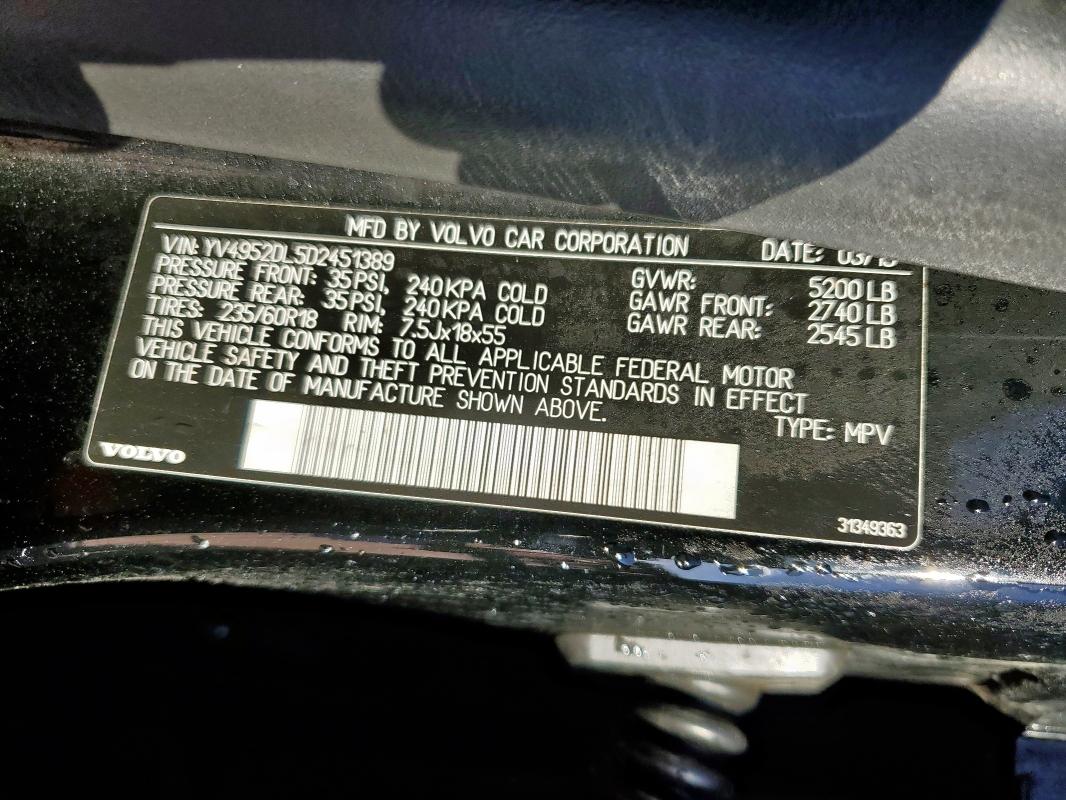 Photo 14 from auction – 2013 VOLVO XC60 3.2 with VIN YV4952DL5D2451389