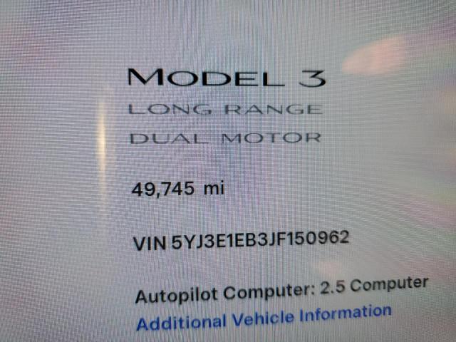 Photo 9 from auction – 2018 TESLA MODEL 3 with VIN 5YJ3E1EB3JF150962