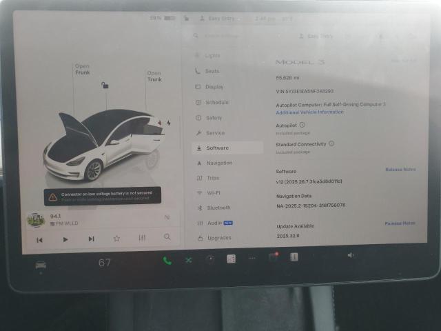 Photo 9 from auction – 2022 TESLA MODEL 3 with VIN 5YJ3E1EA5NF348293