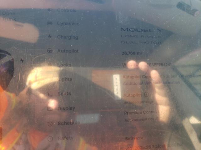 Photo 9 from auction – 2023 TESLA MODEL Y with VIN 7SAYGDEE8PF754241