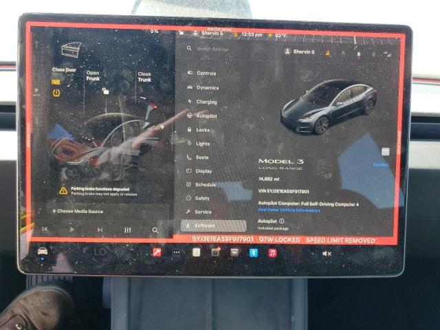 Photo 9 from auction – 2025 TESLA MODEL 3 with VIN 5YJ3E1EA5SF917901