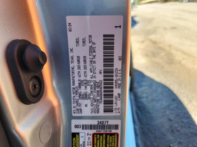 Photo 14 from auction – 2024 TOYOTA SEQUOIA SR with VIN 7SVAAABA2RX035422