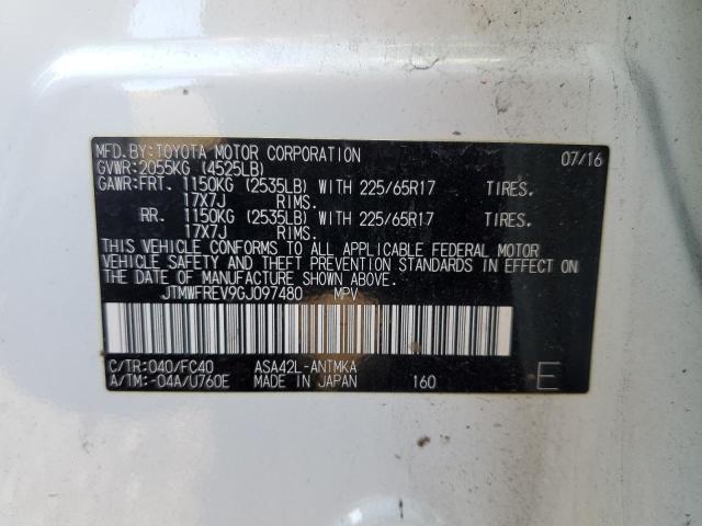 Photo 14 from auction – 2016 TOYOTA RAV4 XLE with VIN JTMWFREV9GJ097480