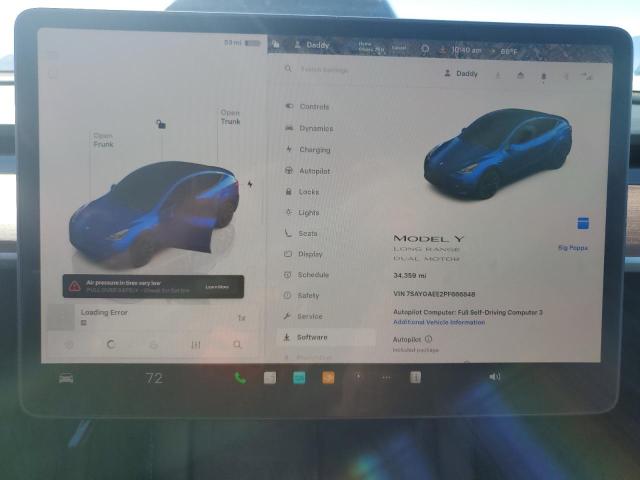 Photo 9 from auction – 2023 TESLA MODEL Y with VIN 7SAYGAEE2PF666848