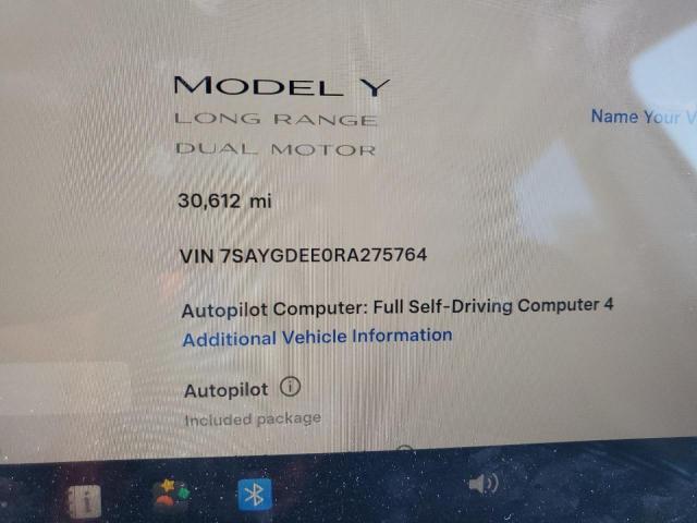 Photo 9 from auction – 2024 TESLA MODEL Y with VIN 7SAYGDEE0RA275764