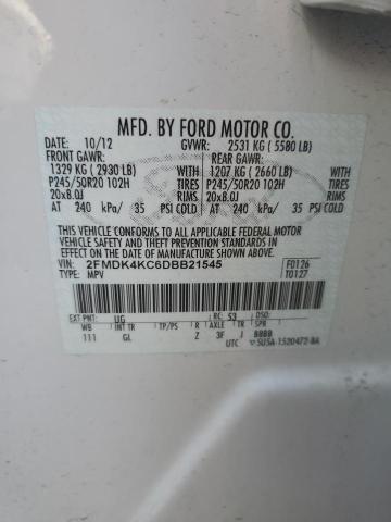 Photo 14 from auction – 2013 FORD EDGE LIMIT with VIN 2FMDK4KC6DBB21545