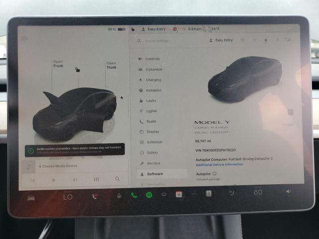 Photo 9 from auction – 2023 TESLA MODEL Y with VIN 7SAYGDEE2PA118220