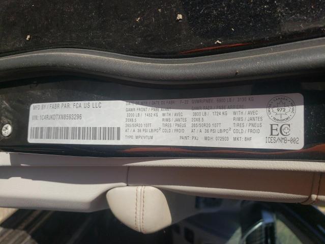 Photo 14 from auction – 2022 JEEP GRAND CHER with VIN 1C4RJKDTXN8593296