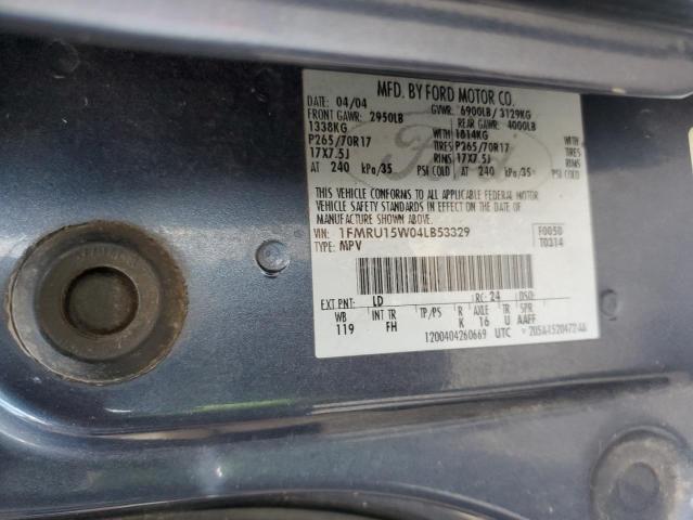 Photo 14 from auction – 2004 FORD EXPEDITION with VIN 1FMRU15W04LB53329