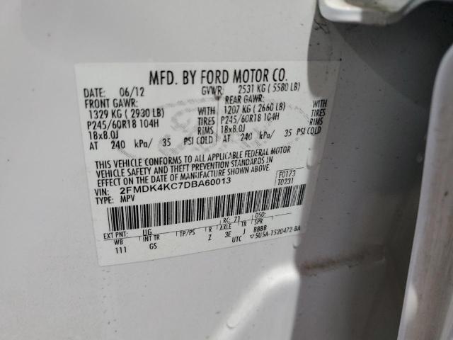 Photo 14 from auction – 2013 FORD EDGE LIMITED with VIN 2FMDK4KC7DBA60013