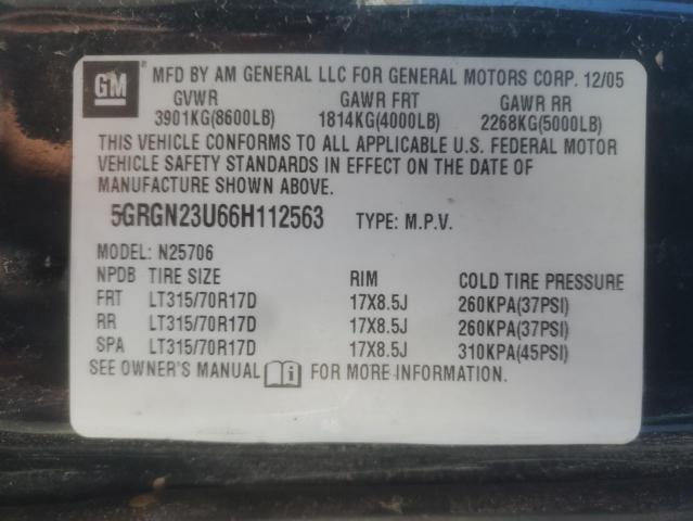 Photo 14 from auction – 2006 HUMMER H2 with VIN 5GRGN23U66H112563