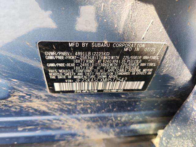Photo 14 from auction – 2021 SUBARU FORESTER L with VIN JF2SKASCXMH572542