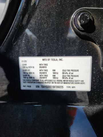 Photo 14 from auction – 2025 TESLA MODEL Y with VIN 7SAYGDEE1SF288225