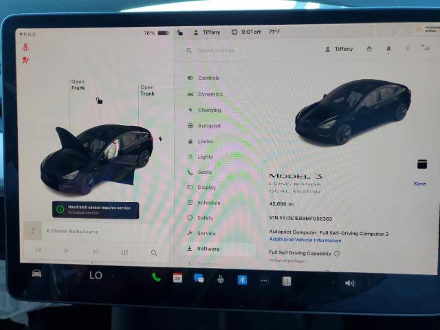 Photo 9 from auction – 2021 TESLA MODEL 3 with VIN 5YJ3E1EB9MF056363