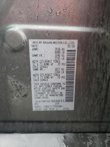 Photo 14 from auction – 2016 NISSAN ROGUE S with VIN 5N1AT2MT5GC804035
