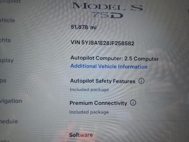 Photo 9 from auction – 2018 TESLA MODEL S with VIN 5YJSA1E28JF258582
