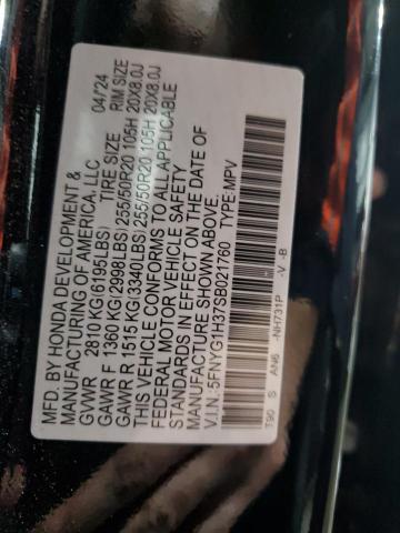Photo 14 from auction – 2025 HONDA PILOT SPOR with VIN 5FNYG1H37SB021760