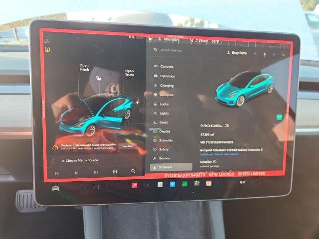 Photo 9 from auction – 2023 TESLA MODEL 3 with VIN 5YJ3E1EAXPF546273