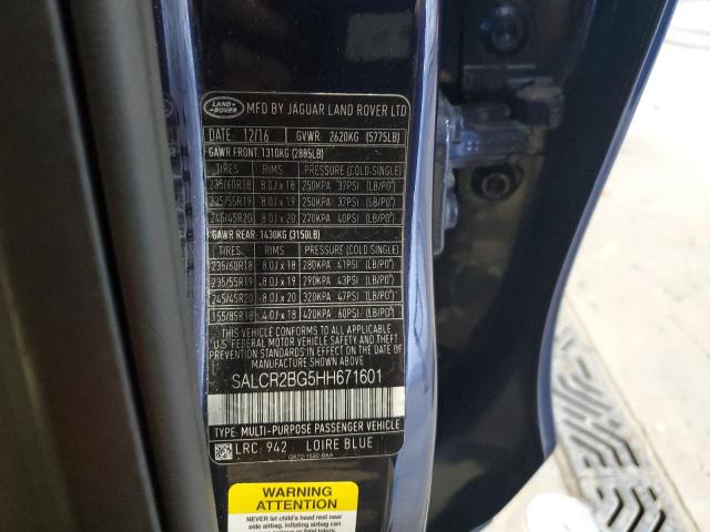 Photo 14 from auction – 2017 LAND ROVER DISCOVERY with VIN SALCR2BG5HH671601