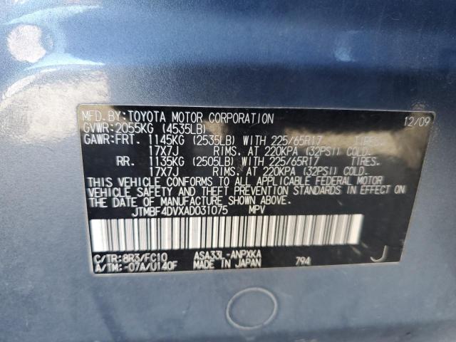Photo 14 from auction – 2010 TOYOTA RAV4 with VIN JTMBF4DVXAD031075