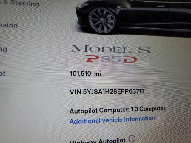 Photo 9 from auction – 2014 TESLA MODEL S with VIN 5YJSA1H28EFP63717