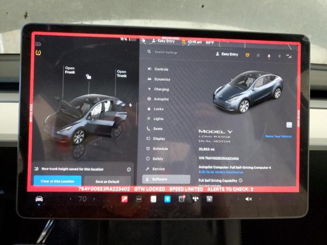 Photo 9 from auction – 2024 TESLA MODEL Y with VIN 7SAYGDEE3RA223402