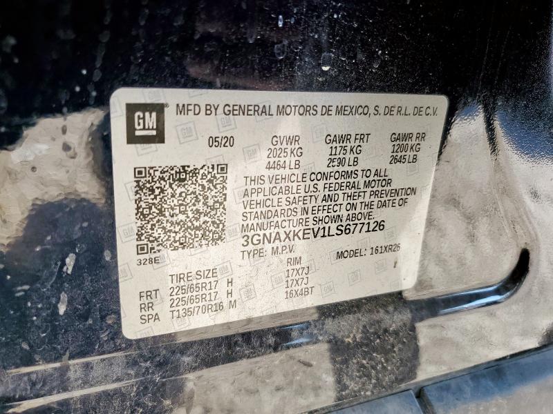 Photo 14 from auction – 2020 CHEVROLET EQUINOX LT with VIN 3GNAXKEV1LS677126