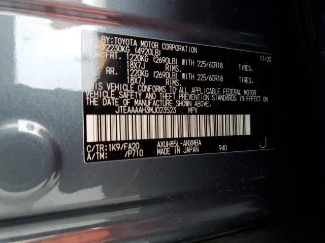 Photo 14 from auction – 2021 TOYOTA VENZA LE with VIN JTEAAAAH3MJ023523