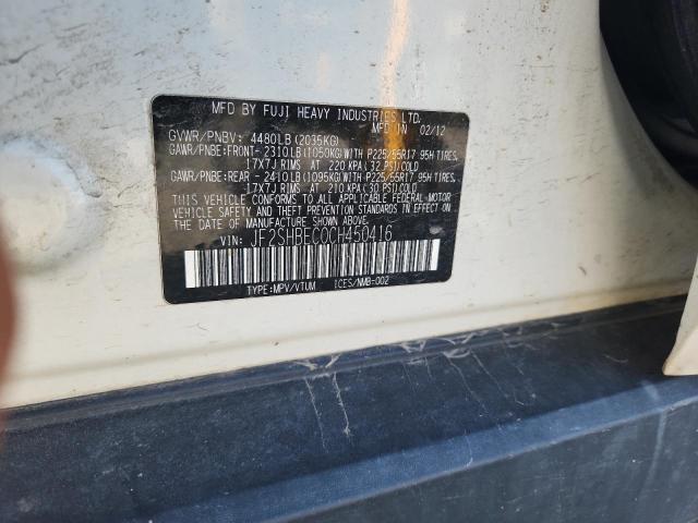 Photo 14 from auction – 2012 SUBARU FORESTER LIMITED with VIN JF2SHBEC0CH450416