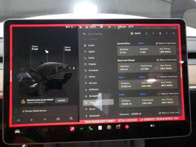 Photo 9 from auction – 2024 TESLA MODEL Y with VIN 7SAYGDEE0RF179801