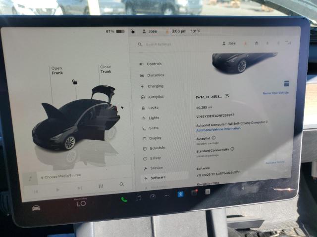 Photo 9 from auction – 2022 TESLA MODEL 3 with VIN 5YJ3E1EA2NF299957