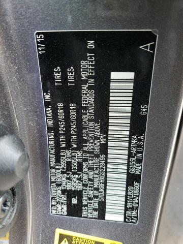 Photo 14 from auction – 2016 TOYOTA HIGHLANDER with VIN 5TDJKRFHXGS228496