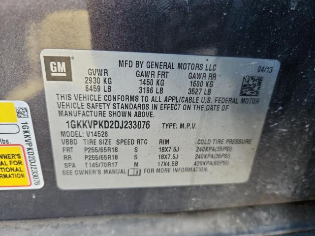 Photo 14 from auction – 2013 GMC ACADIA SLE with VIN 1GKKVPKD2DJ233076