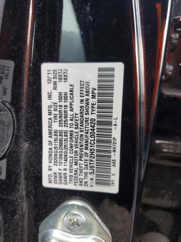 Photo 14 from auction – 2012 HONDA CROSSTOUR with VIN 5J6TF2H51CL004420