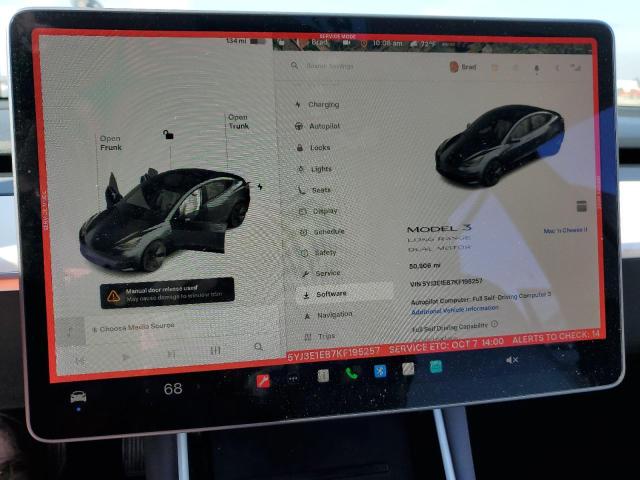 Photo 9 from auction – 2019 TESLA MODEL 3 with VIN 5YJ3E1EB7KF195257