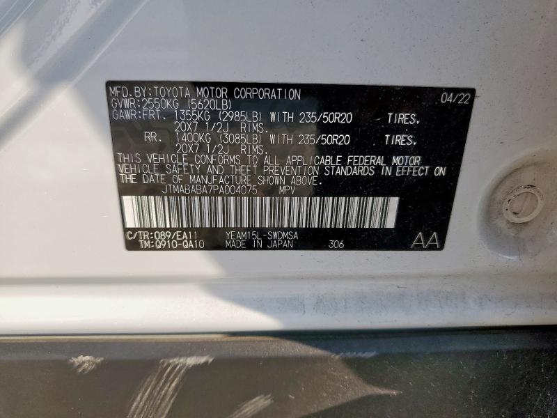 Photo 14 from auction – 2023 SUBARU SOLTERRA P with VIN JTMABABA7PA004075