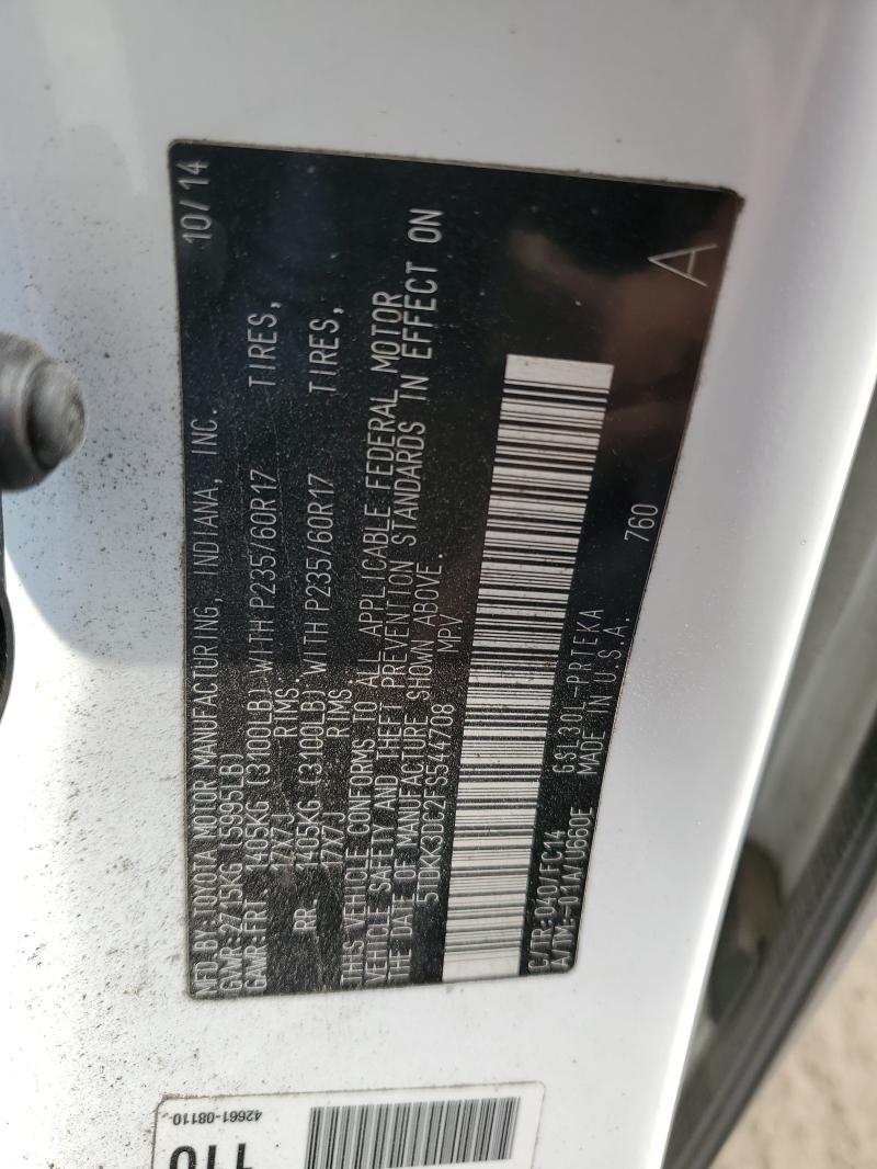 Photo 14 from auction – 2015 TOYOTA SIENNA LE with VIN 5TDKK3DC2FS544708