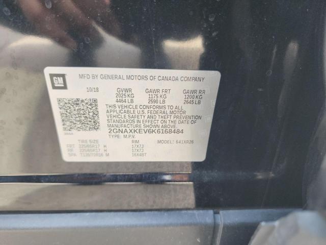 Photo 10 from auction – 2019 CHEVROLET EQUINOX LT with VIN 2GNAXKEV6K6168484