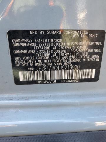 Photo 14 from auction – 2018 SUBARU CROSSTREK with VIN JF2GTABC4J9219920