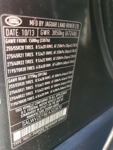 Photo 14 from auction – 2014 LAND ROVER RANGE ROVE with VIN SALWV2EF8EA322870