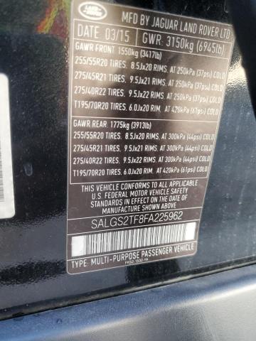 Photo 14 from auction – 2015 LAND ROVER RANGE ROVE with VIN SALGS2TF8FA225962