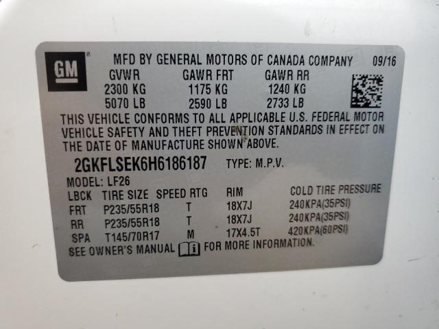 Photo 14 from auction – 2017 GMC TERRAIN SL with VIN 2GKFLSEK6H6186187