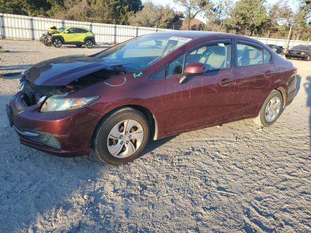 HONDA CIVIC LX 2013 with VIN 2HGFB2F5XDH557973 - Photo from auction