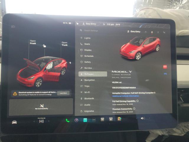 Photo 9 from auction – 2021 TESLA MODEL Y with VIN 5YJYGDEE9MF145054