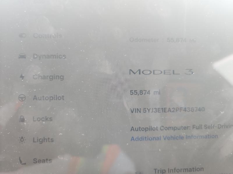 Photo 9 from auction – 2023 TESLA MODEL 3 with VIN 5YJ3E1EA2PF436740