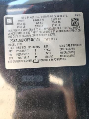 Photo 14 from auction – 2015 GMC TERRAIN SL with VIN 2GKALMEKXF6400116